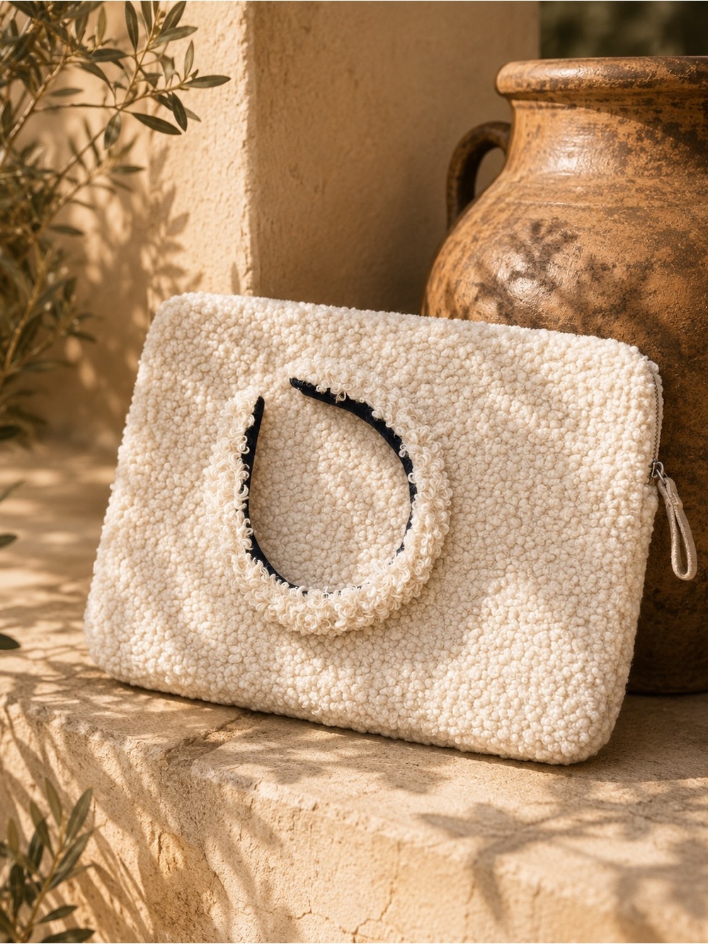 🫶🏻 13" LAPTOP CASE AND HEADBAND FAUX SHEARLING